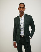 Windowpane Check Tailored Jacket, Forest, hi-res